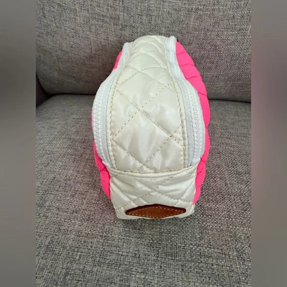 MZ Wallace Neon Pink/Pearl Metallic Sam Pouch - Picture 5 of 9